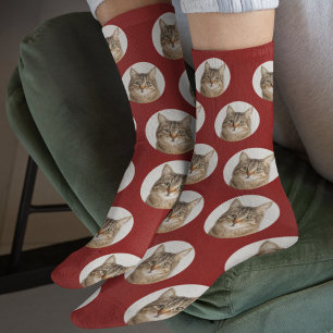 Cute Custom Cat Photo Socks