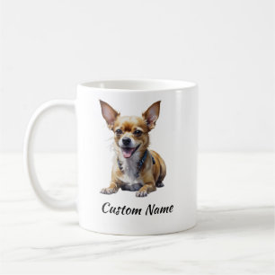 Cute Custom Chihuahua Dog Pet Dog Lover Art Coffee Mug