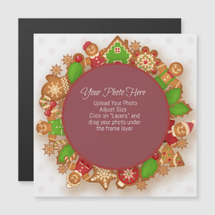 Cute Custom Christmas Magnetic Invitation