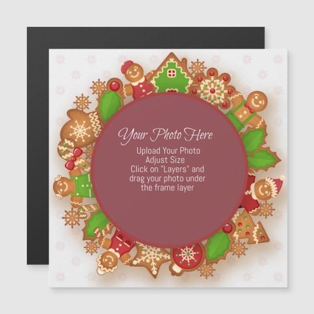 Cute Custom Christmas Magnetic Invitation (Front/Back)