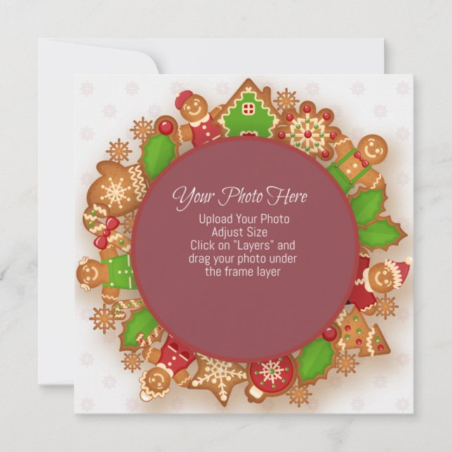 Cute Custom Christmas Note Card (Front)