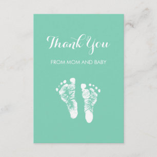 Cute Custom Colour Baby Footprints Thank You