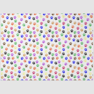 Cute Custom Colour Cat & Puppy Dog Paw Prints Pet Tissue Paper