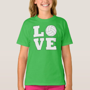 Cute Custom Colour Volleyball Love Sports Jersey T-Shirt
