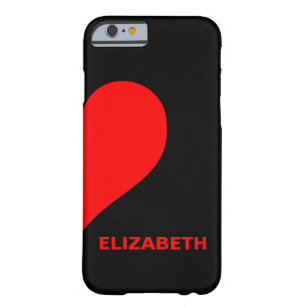 Cute Custom Couple Names Matching Right Heart Barely There iPhone 6 Case