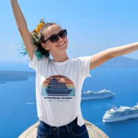 Cute Custom Cruise Ship Family Trip Sunset Women's