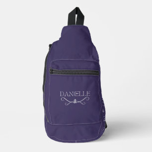 Cute Custom Dark Purple "BALLET EVERYDAY' Sling Bag