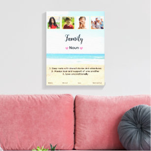 Cute Custom  Family Photo Canvas Print