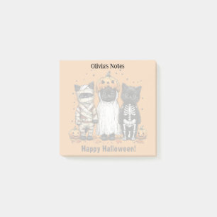 Cute Custom Festive Halloween Cats  Post-it Notes