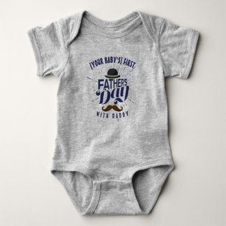 Cute Custom First Father's Day Baby Onsie Bodysuit