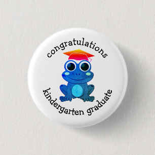 Cute Custom Frog Kindergarten Graduation 3 Cm Round Badge