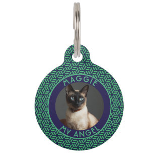 Cute Custom Fur Dad Gift Honeycomb Motif Pet Tag