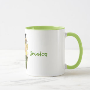 Cute custom Graduation cartoon Owl & Name mug