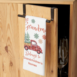 Cute Custom Grandma GIft Tea Towel