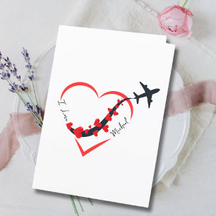 Cute Custom Heart,Photo,boyfriend husband birthday Holiday Card