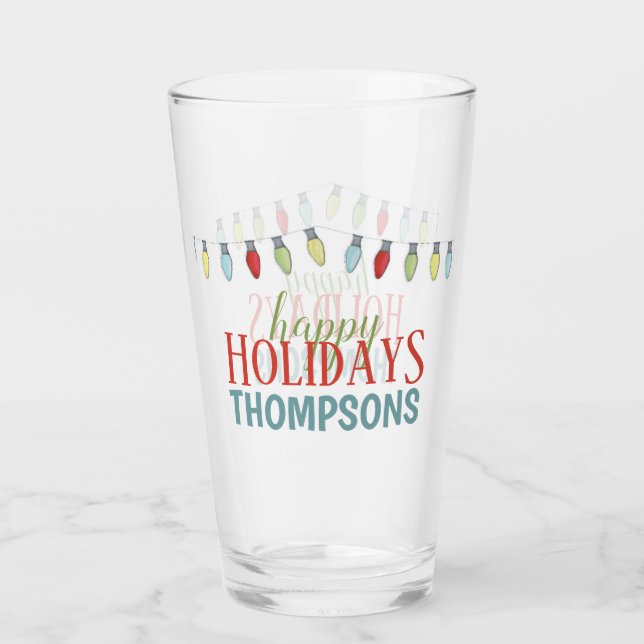 Cute Custom Holiday Christmas Cool Template Glass (Front)