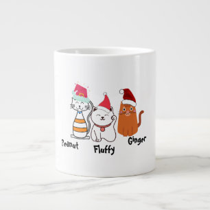 Cute Custom Kitty Cat Christmas Mug