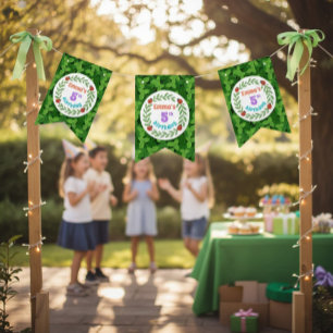 Cute Custom Ladybug & Leaf 5th Birthday Bunting