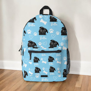 Cute Custom Love Paw Print Dog Lover Pet Photo Printed Backpack