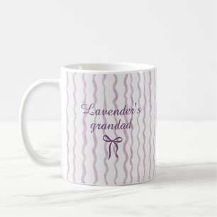 Cute Custom Name Bow Stripes Coffee Mug