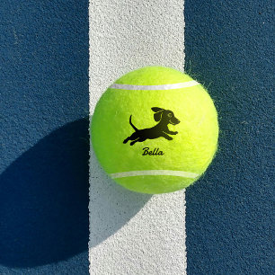 Cute Custom Name Dachshund Wiener Dog Toy Tennis Balls