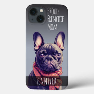 Cute Custom Name French Bulldog iPhone 13 Case