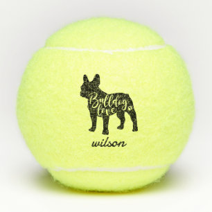 Cute Custom Name French Bulldog Frenchie Toy Tennis Balls