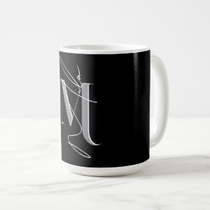Cute Custom name initials Girl Coffee Mug