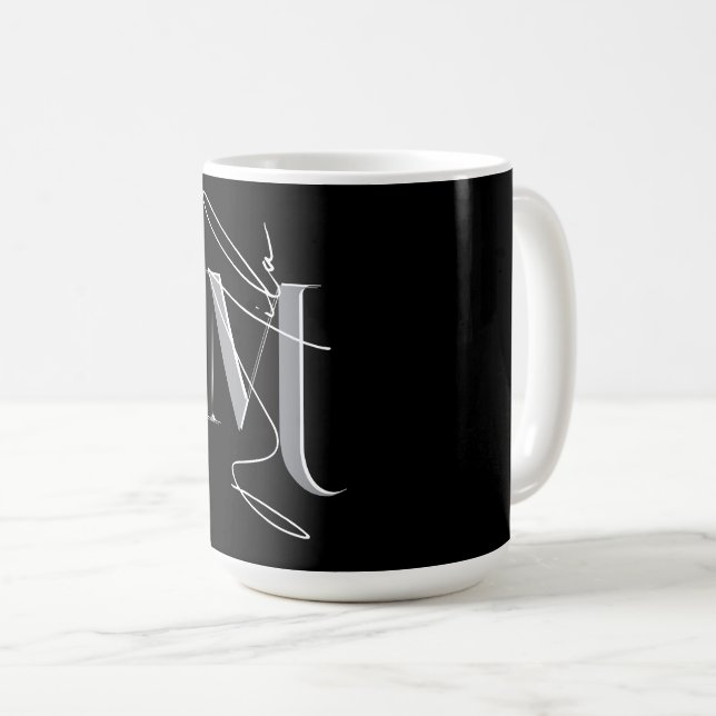 Cute Custom name initials Girl Coffee Mug (Front Right)