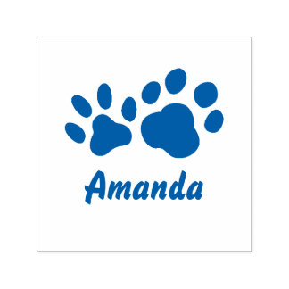 Cute Custom Paw Cat and Dog Self-inking Stamp
