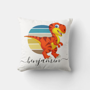 Cute Custom Personalised dinosaur baby shower Cushion