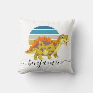 Cute Custom Personalised dinosaur baby shower Cushion