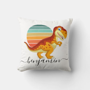 Cute Custom Personalised dinosaur baby shower Thro Cushion