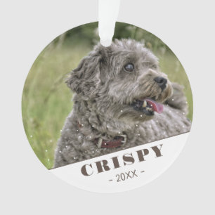 Cute Custom Pet Dog Photo Personalised Ornament