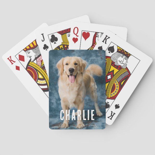 Cute Custom Pet Labrador Retriever Animal Playing Cards (Back)