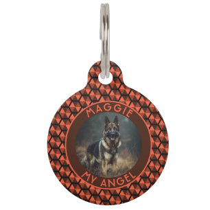 Cute Custom Pet Parent Gift Honeycomb Pattern Tag