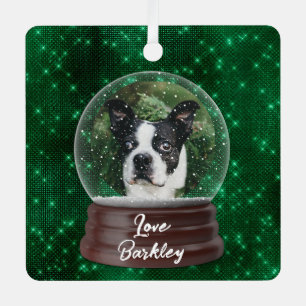 Cute Custom Pet Snow Globe  Metal Tree Decoration