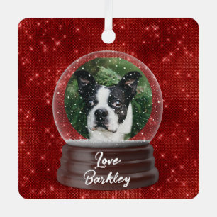 Cute Custom Pet Snow Globe  Metal Tree Decoration