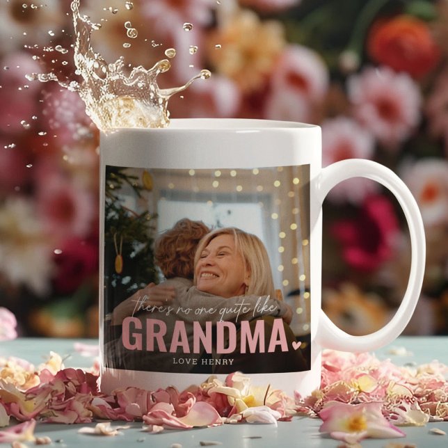 Cute Custom Photo Collage Keepsake GRANDMA Gift Coffee Mug (Creator Uploaded)