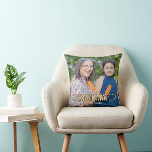 Cute Custom Photo Keepsake GRANDMA Mother's Day Cushion