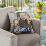 Cute Custom Photo Keepsake GRANDPA Gift Cushion<br><div class="desc">Modern Custom Photo Pillow with the text 'There's no one quite like GRANDPA' featuring a combination of script and sans typography and a cute little heart. Personalise with the name of whom it's from. This pillow would work for (grandma, mother, father, sister etc). A precious keepsake gift for family members....</div>