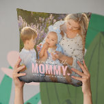 Cute Custom Photo Keepsake MOMMY Gift Cushion<br><div class="desc">Modern Custom Photo Pillow with the text 'There's no one quite like MOMMY' featuring a combination of script and sans typography and a cute little heart. Personalize with the name/s of whom it's from. This pillow would work for (grandpa, mother, father, sister etc). A precious keepsake gift for family members....</div>
