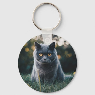 Cute Custom Photo Pet Cat Key Ring
