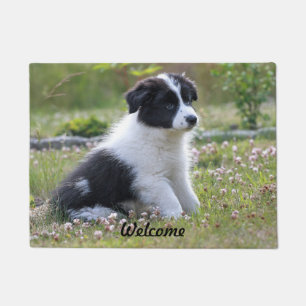 Cute Custom Puppy Welcome Doormat
