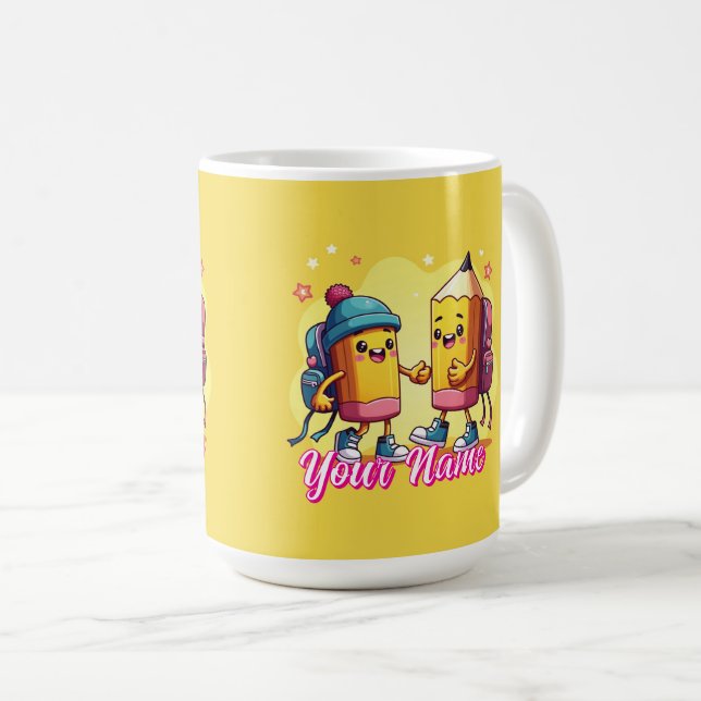 Cute & Custom School Gear Coffee Mug (Front Right)