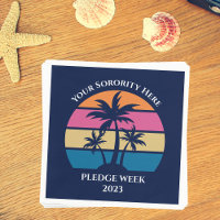 Cute Custom Sorority Pledge Week Beach Party Blue