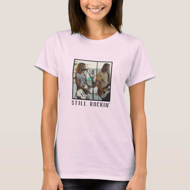 Cute Custom Square Photo Frame Personalised T-Shirt (Front)
