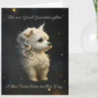 Cute Custom Star is Born Maltese Dog Birthday Card