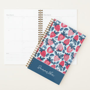 Cute Custom Strawberry Pattern Planner