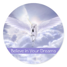 Cute Custom Text Magic Flying Unicorn Purple Cloud